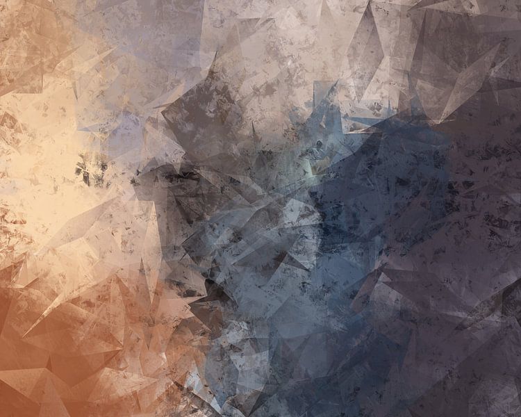 Terra, Taupe und Flieder. Moderne abstrakte Kunst. Kristalle. von Dina Dankers