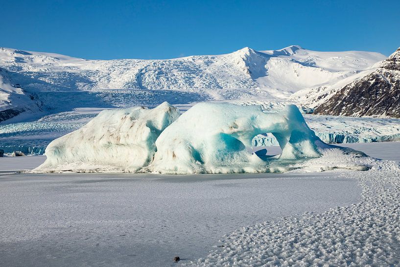 Jökulsárlón et Diamond Beach, paysage de l'Islande. par Gert Hilbink