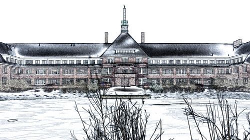 Maison de Westerlicht dans la neige, 2021 sur Mike Bing