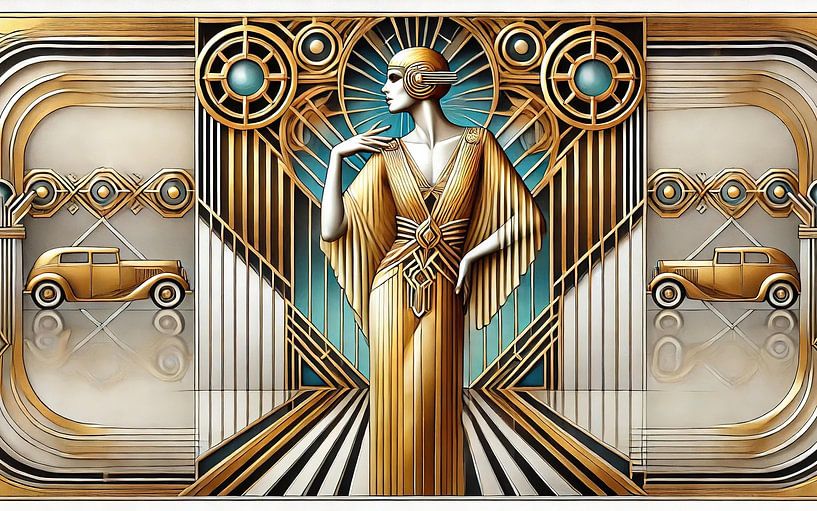 Elegant Art Deco Scene by Chromatic Fusion Studio