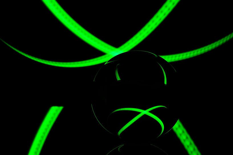 Stained glass with the glass ball by Monika Scheurer