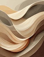 Abstract beige in golf naar bruin