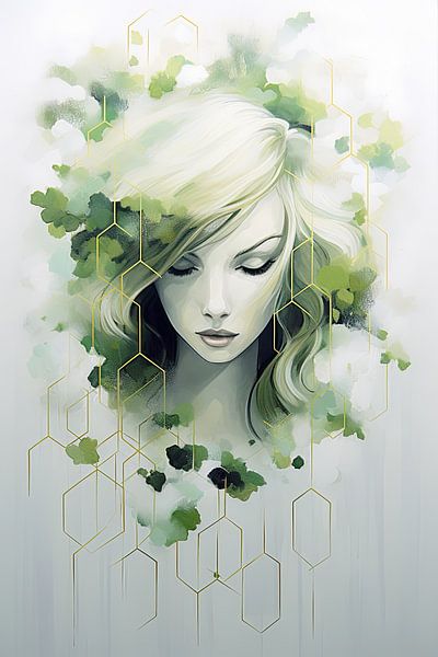 Abstraktes Gesicht von Bert Nijholt