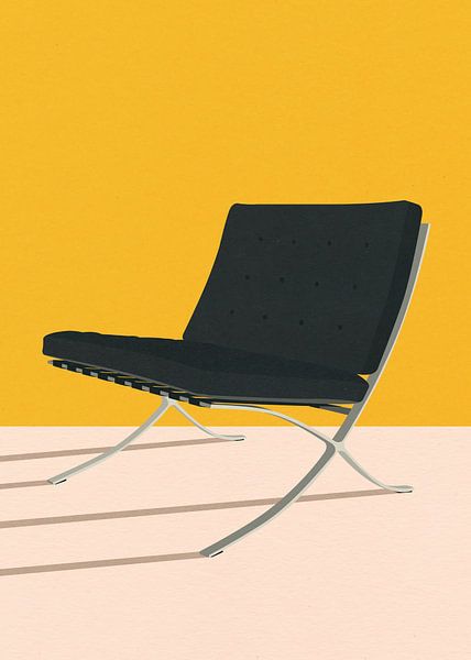 Barcelona-Stuhl von Mies Van Der Rohe von Rosi Feist