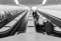 Roltrappen in de Maastunnel