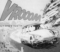 DS Citroen typographic  zwart wit