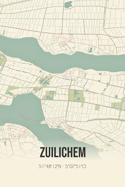 Carte ancienne de Zuilichem (Gueldre) par Affiches de lieux