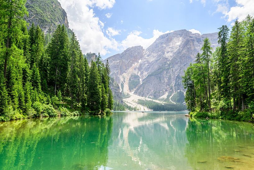 Pragser Wildsee ou Lago di Braies dans les Dolomites par Sjoerd van der Wal Photographie