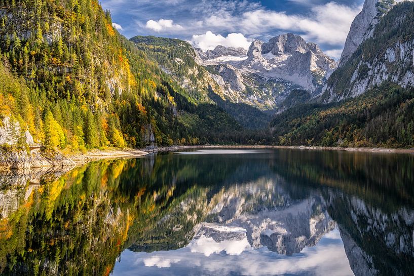 Autumn at Lake Gosau in Salzburger Land - Austria by Achim Thomae Photography