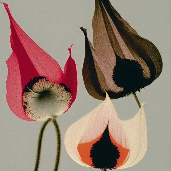 Abstrakte und bunte Blumen von Studio Allee