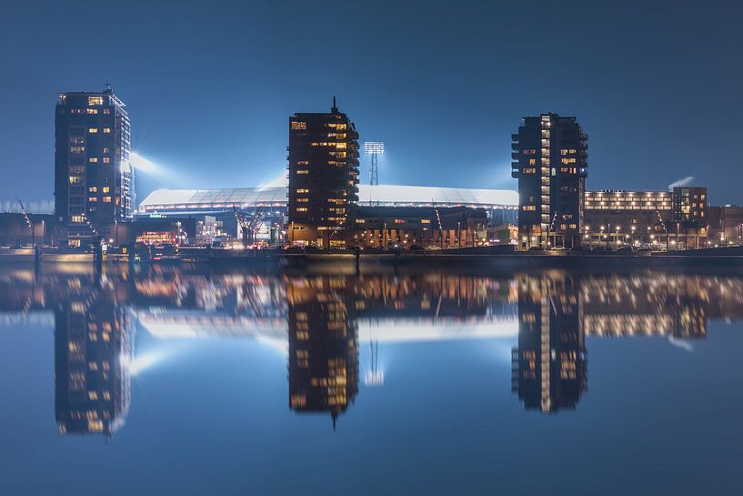 Feijenoord Stade &quot;De Kuip&quot; Réflexion in Rotterdam par MS Fotografie | Marc van der Stelt
