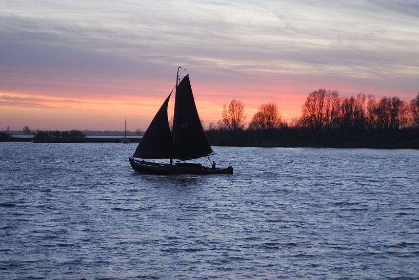 Botter on the water at sunset by Brian Morgan