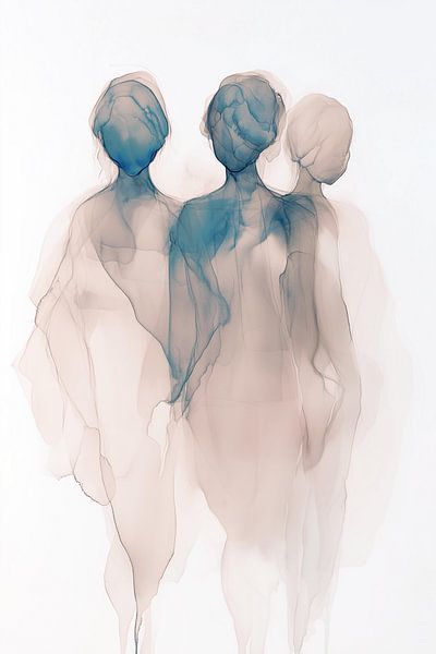 Verbunden in Soft Blue Movement von Color Square