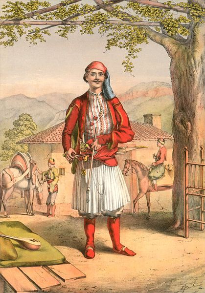 Turquie Turquie Türkiye Soldat albanais 1862 par Liszt Collection