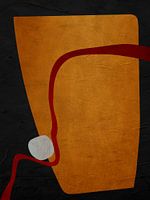 Art abstrait géométrique organique dans les tons de terre