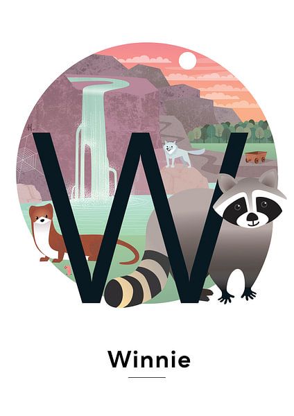 Poster mit dem Namen Winnie von Hannah Barrow