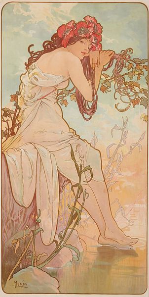 Die Jahreszeiten 4, Alphonse Mucha von Meisterhafte Meister