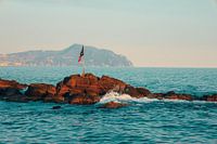 Coucher de soleil sur la côte de Gênes