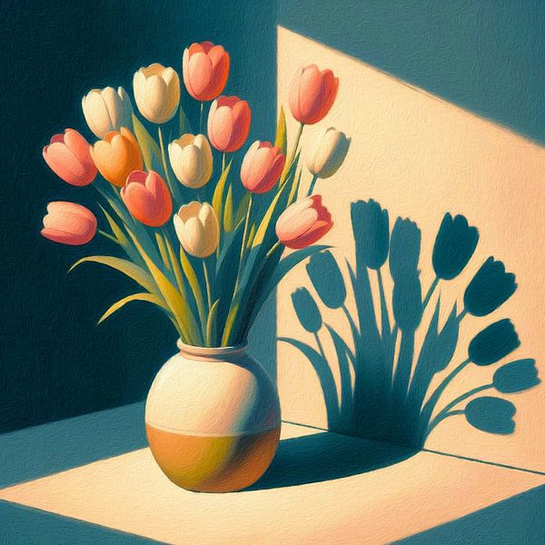 Still Life with Tulips II van J.O. Han
