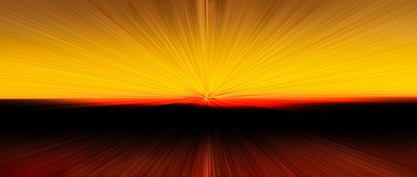 Sunrise on the ionic coast, but rendered abstractly by Shop bij Rob