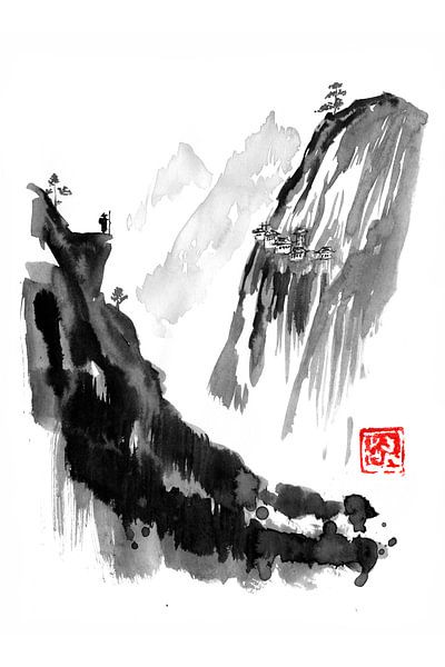 der Reisende und das Dorf von Péchane Sumie