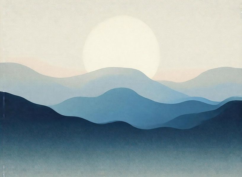 Blue Waves by Modern Collection