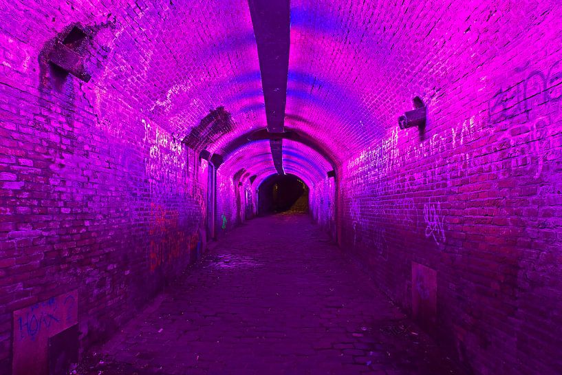 Illuminated tunnel Utrecht by Anton de Zeeuw