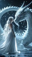 une princesse avec un dragon