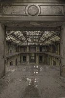 Stunning glass dome in abandoned office building