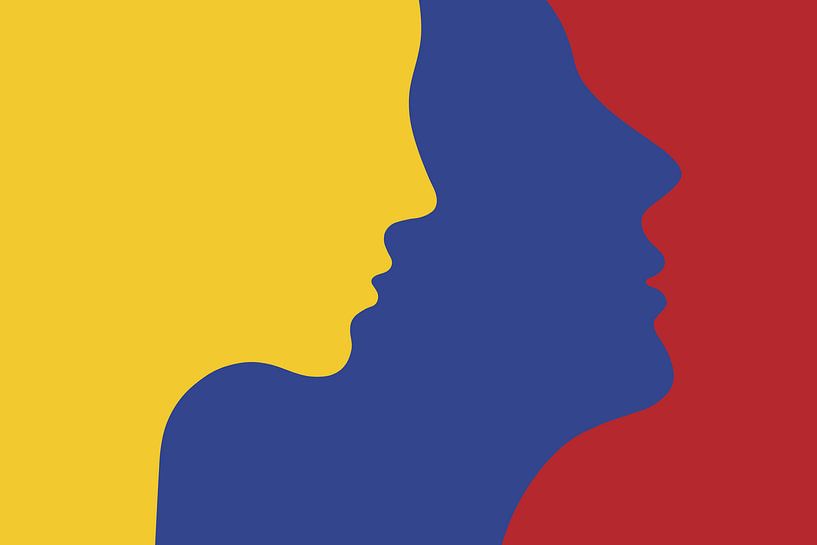 Faces on the wall van Harry Hadders Design