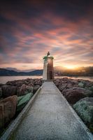 Sunset around the lighthouse of La Napoule
