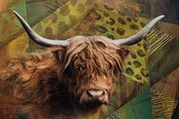 Highlander écossais - portrait artistique coloré