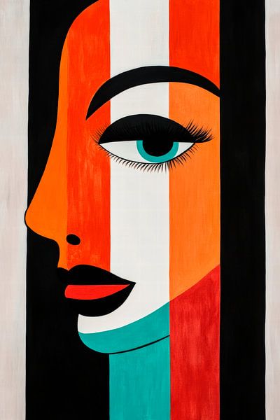 Moderne Porträtkunst in Farben von Poster Art Shop