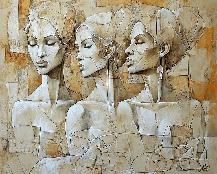 Minimalist Women Figures | Modern Portrait Art by ARTEO Paintings