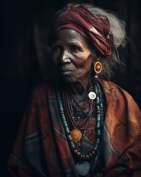 Portrait of an African woman by Carla Van Iersel