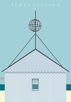 La maison du canot de sauvetage de Terschelling au soleil