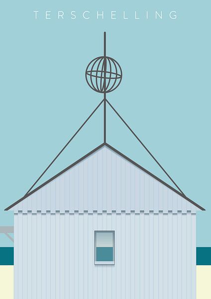 La maison du canot de sauvetage de Terschelling au soleil par Studio Eke van Mansvelt