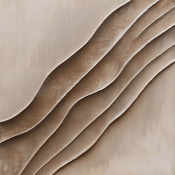 Gewelltes Relief in warmen Erdtönen und organischen Formen von Color Square