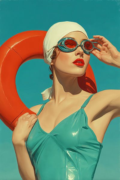 Nageur rétro n°2 par Studio BB