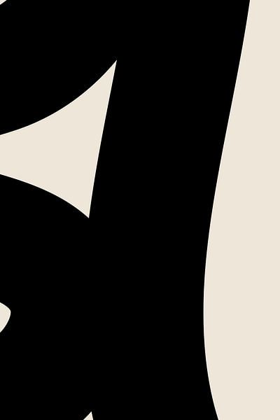 Vagues noires. Formes de base dans l&#039;abstraction moderne III par Dina Dankers