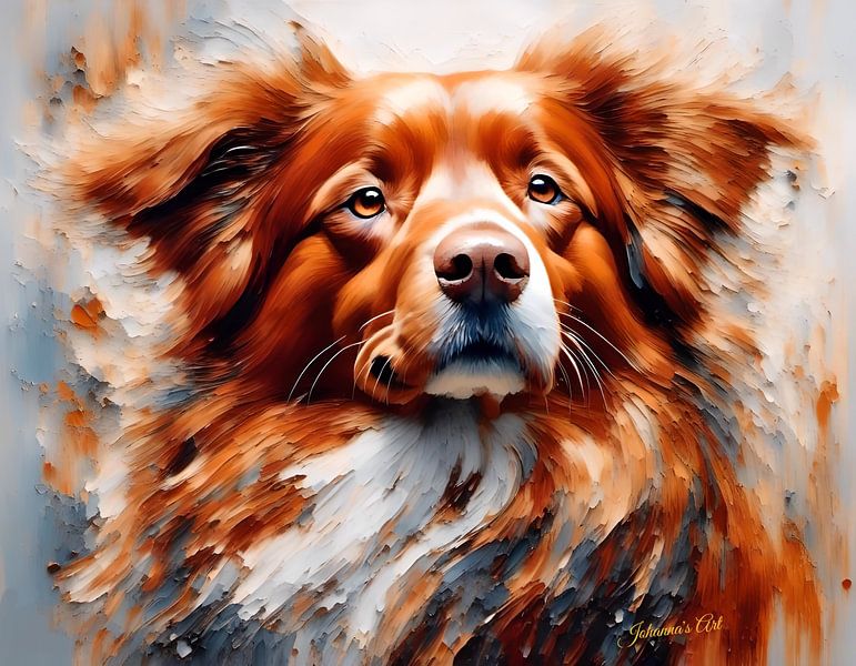Nova Scotia Duck Toller Retriever Kunst - Original von Johanna's Art von Johannas Art Creations