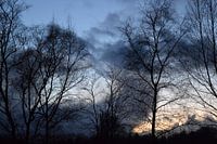 Evening sky in February 