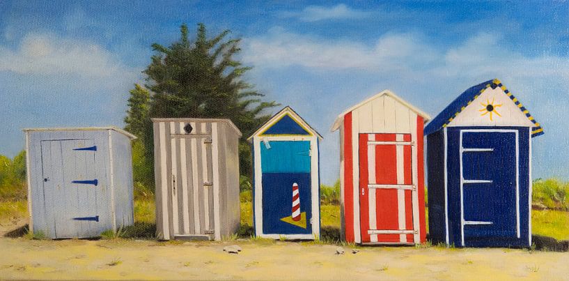 Beach huts Ile d'Oleron by Ivonne Wierink