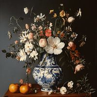 stillleben delft blau