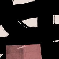 Abstrait minimaliste wabi-sabi. Lignes à l'encre noire no. 3