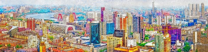 Panorama der Innenstadt von Rotterdam von Frans Blok - Fotos, Kunst und weitere Wanddekoration