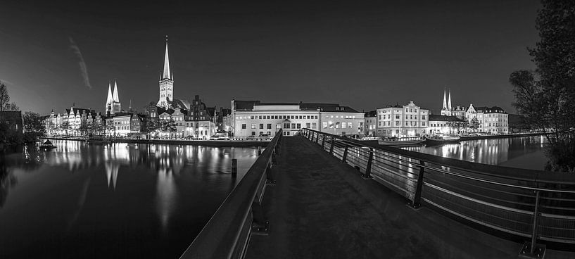 Lübeck Skyline Panorama by Frank Herrmann