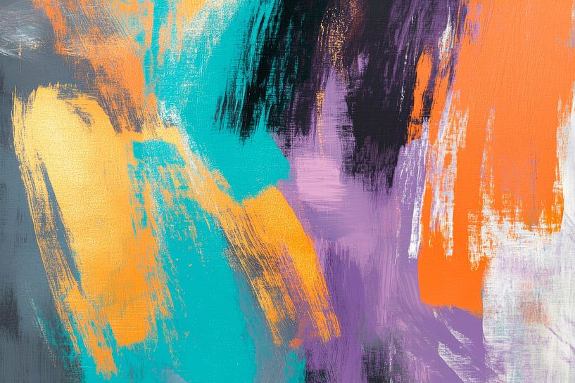 Colourful chaos - abstract harmony Kaleidoscope of emotions by Poster Art Shop