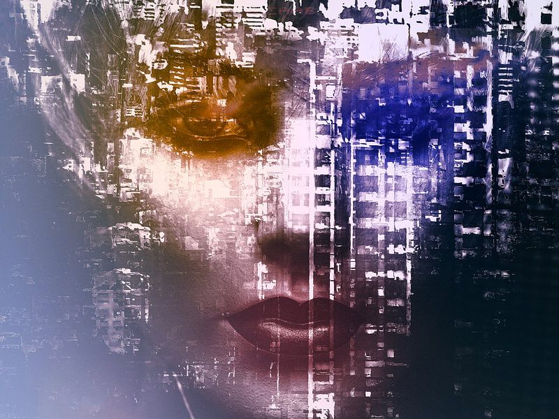 La femme à l'intérieur de la grande ville par Gabi Hampe