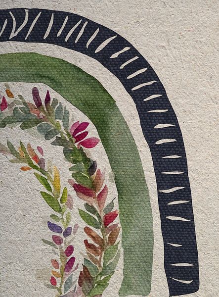 Boho Rainbow with flowers No.01 | The Bohemian Vintage Collection by MadameRuiz